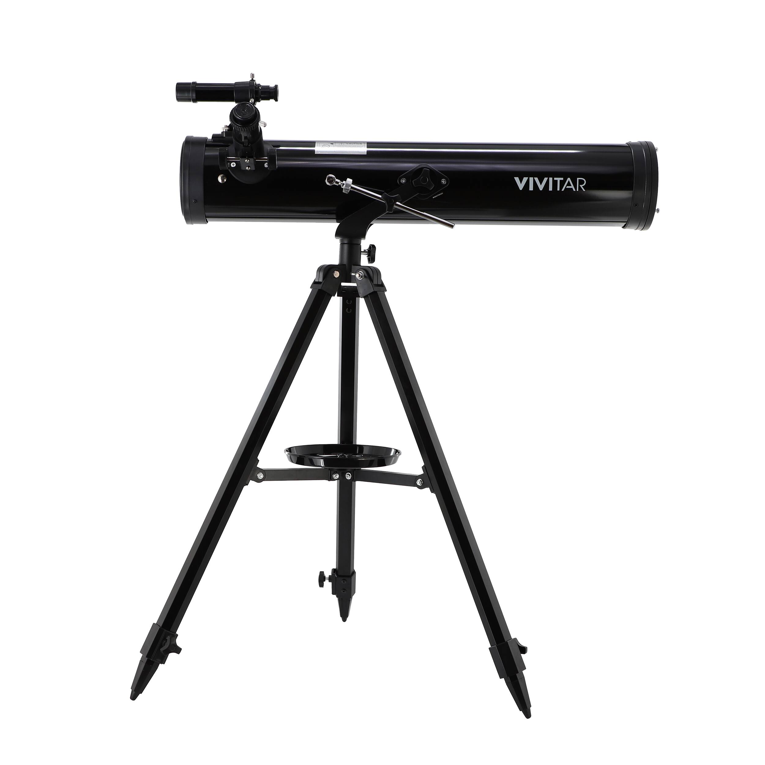 Angle. Vivitar - Vivitar Stars and Beyond 175x/262x/525x Reflector Telescope in Black with Bonus Star Chart - Black.