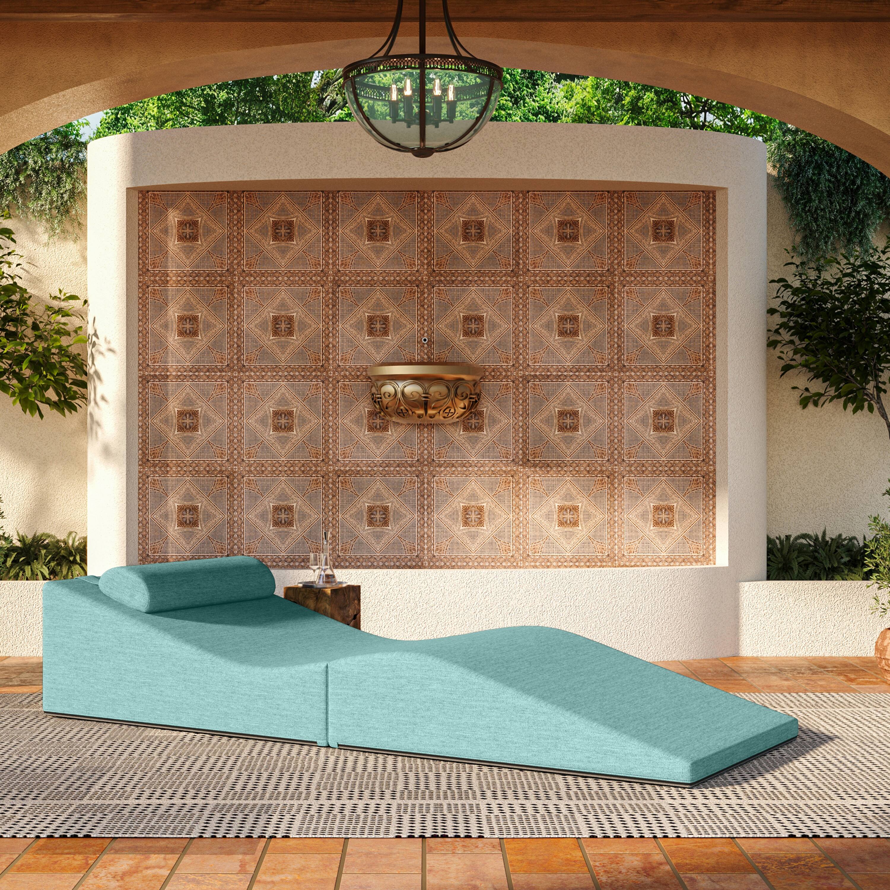 Jaxx - Clermont Sun Lounger - Luxurious Waterproof Poolside Lounge & Outdoor Chaise - Sunbrella Breeze - Marine Grade Vinyl