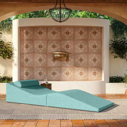 Front. Jaxx - Jaxx Clermont Sun Lounger - Luxurious Waterproof Poolside Lounge & Outdoor Chaise - Sunbrella Breeze - Marine Grade Vinyl.