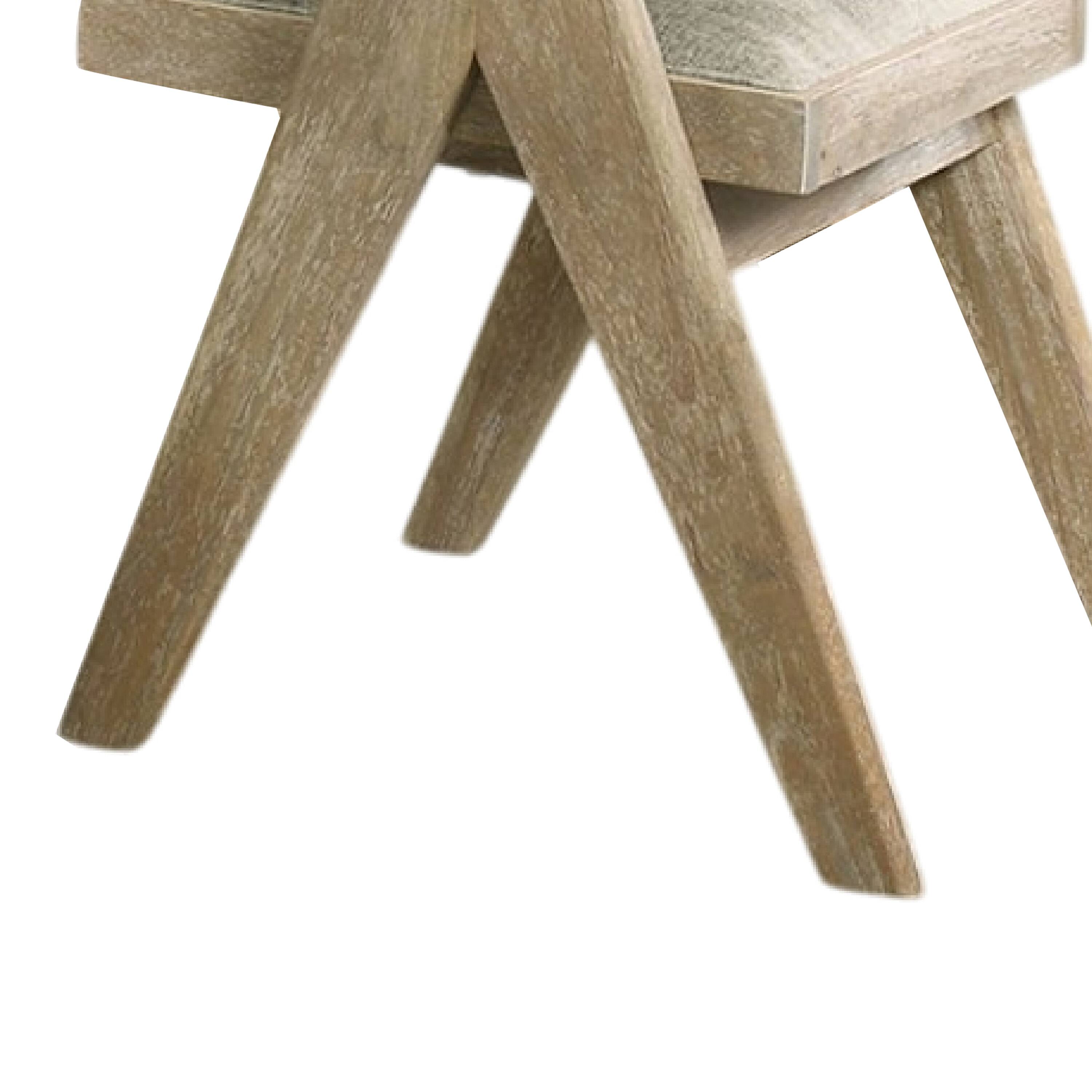 Alt View 3. Manhattan Lane - Gexy Dining Side Chair Set of 2, Brown Oak Veneer, Gray Polyester Seat - Oak Brown, Gray.