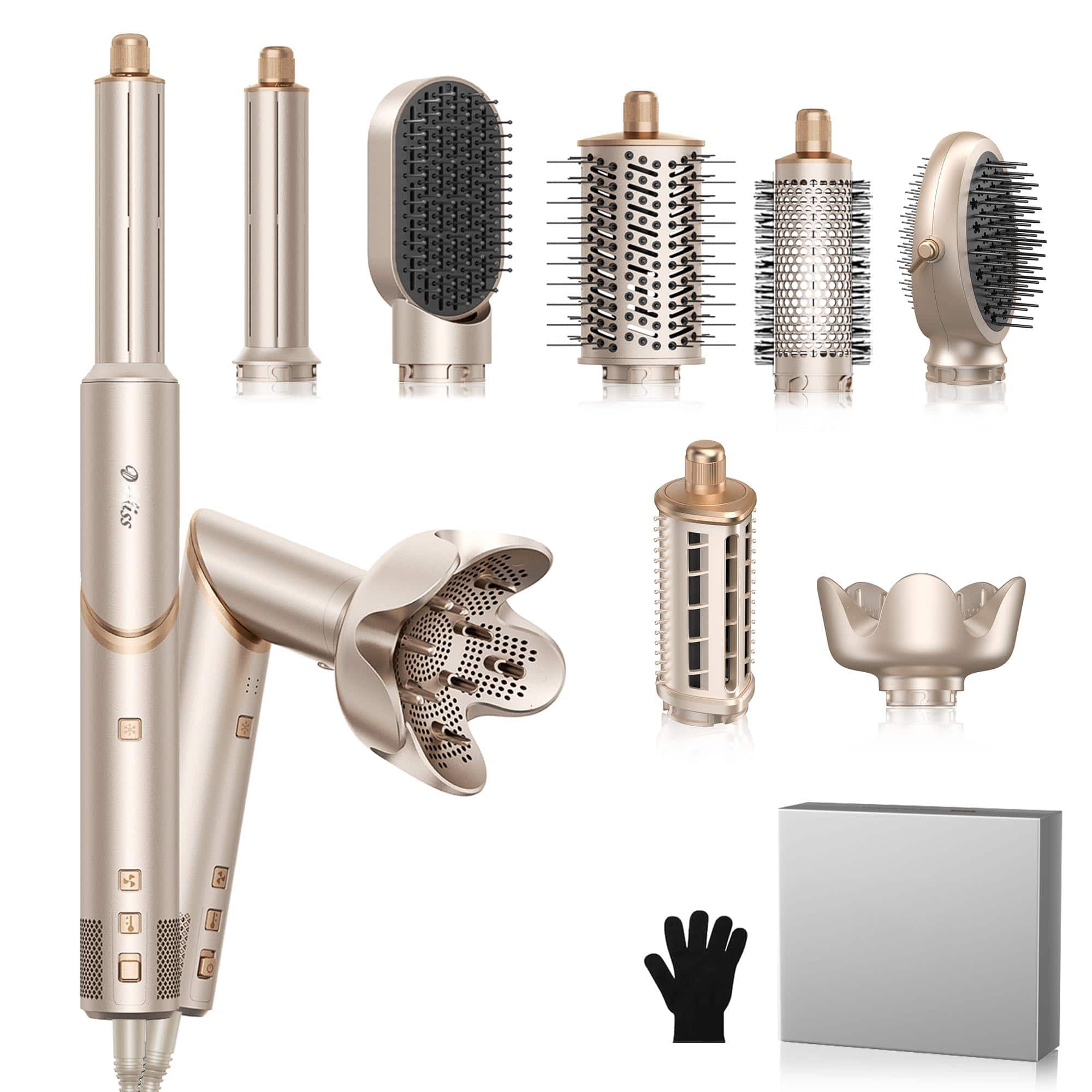 Reds Spade - Dryer Brush Multi Hot Air Styler foldable Rpm Blow Tool Set With Diffuser Auto wrap Curler For Fast Drying - Default