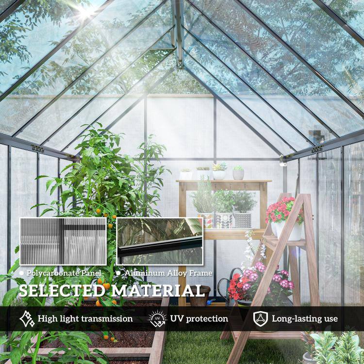 Polycarbonate Panel Aluminum Alloy Frame  
SELECTED MATERIAL  
High light transmission  
UV protection  
Long-lasting use