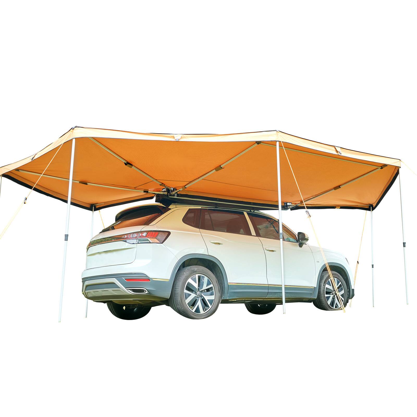 Alt View 5. VEVOR - 270 Degree Awning, 133 sq.ft Driver Side Vehicle Awning, Waterproof UV50+ Car Side Awnings with Carry Bag - Beige.