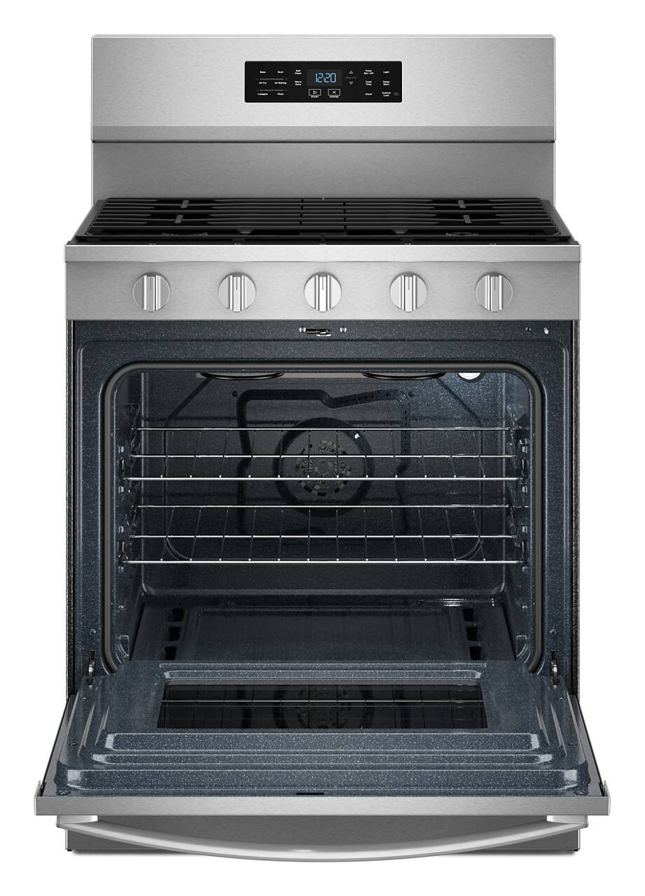 Alt View 1. Whirlpool - 5.0 Cu. Ft. Freestanding Gas Range with Air Cooking Technology - Fingerprint Resistant Stainless Steel.