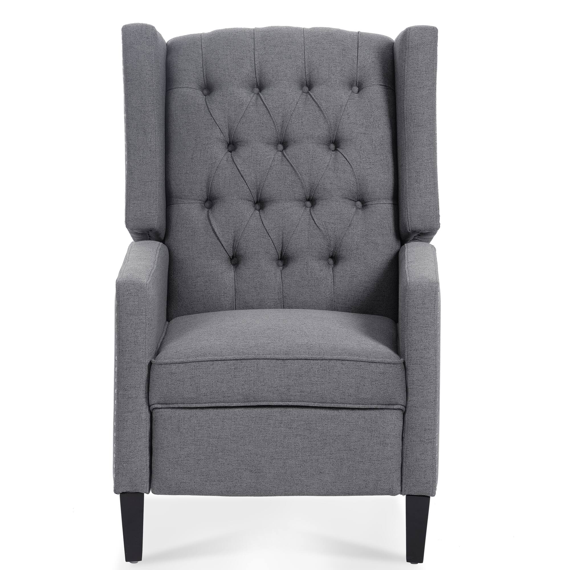 Alt View 2. APRILSOUL - Wide Manual Wing Chair Recliner - Gray.