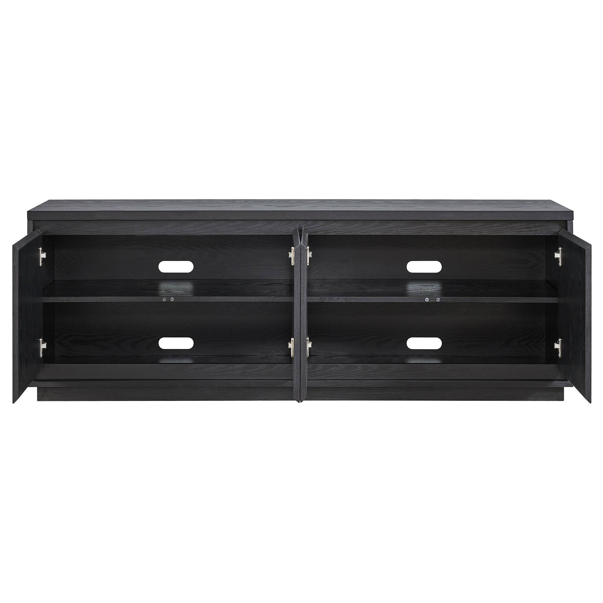 Alt View 16. Hudson&Canal - Presque TV Stand for TV's up to 75" - Black Grain.