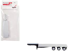 28ft Tri-Axle Hay Float Trailer Top 1/87 (HO) Plastic Model by Promotex - Silver