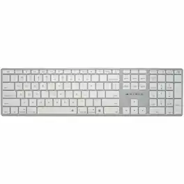 Hyper - HyperSpace Bluetooth Wireless Keyboard - Wired/Wireless Connectivity - Bluetooth - 5 - USB Type C Interface - LED - Silver