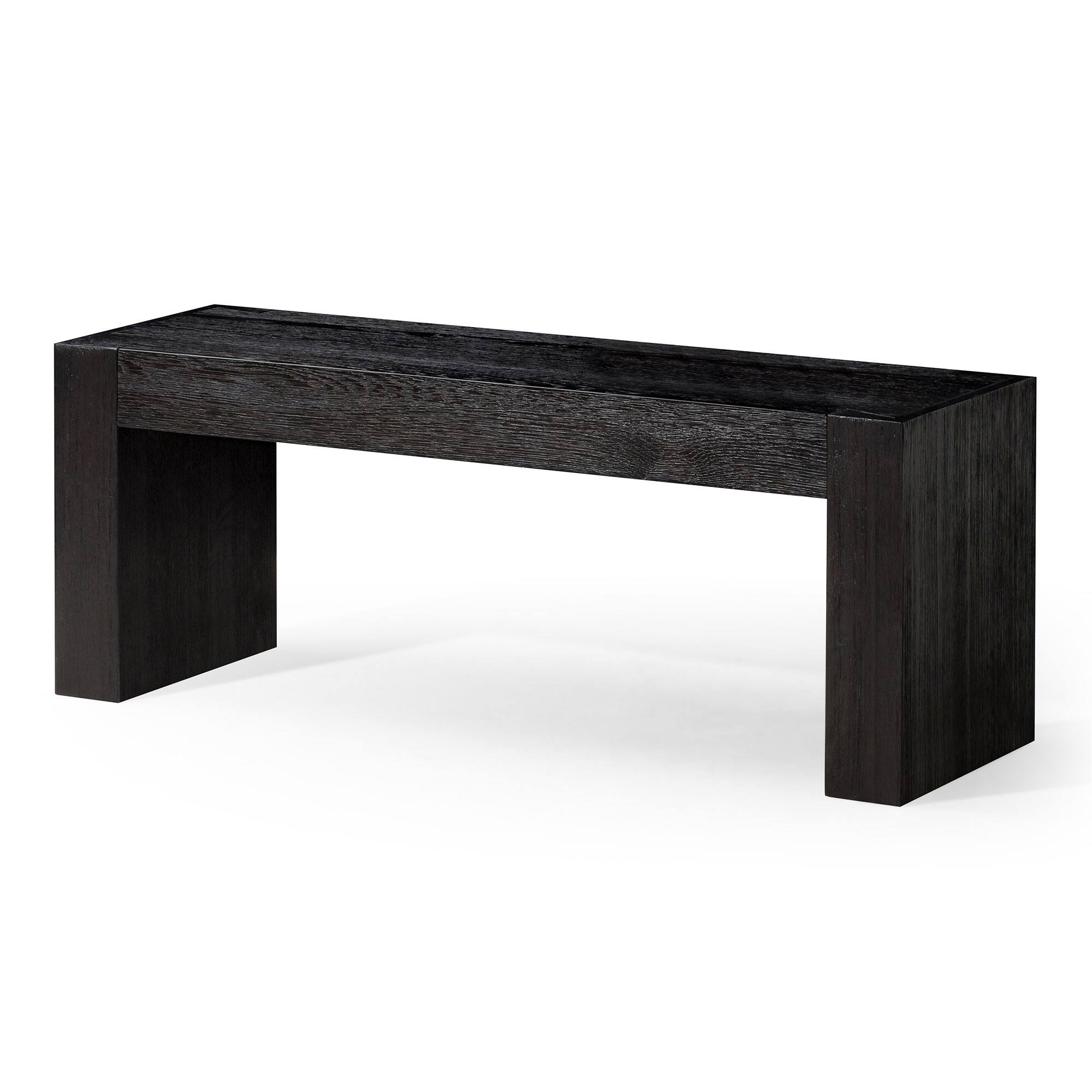 Maven Lane - Zeno Contemporary Wooden Bench Finish - Weathered Black