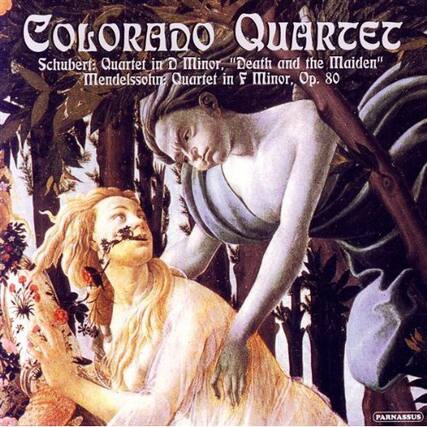 COLORADO QUARTET
Schubert: Quartet in D Minor, "Death and the Maiden"
Mendelssohn: Quartet in F Minor, Op. 80
PARNASSUS