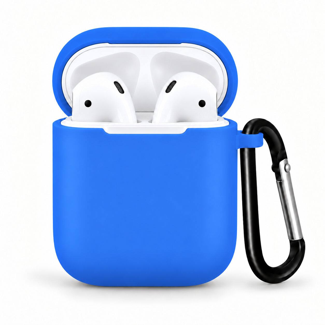 Front. Entronix - Entronix AirPods Case - Compatible with 1st and 2nd Generation - Soft-Touch Liquid Silicone - Aqua.
