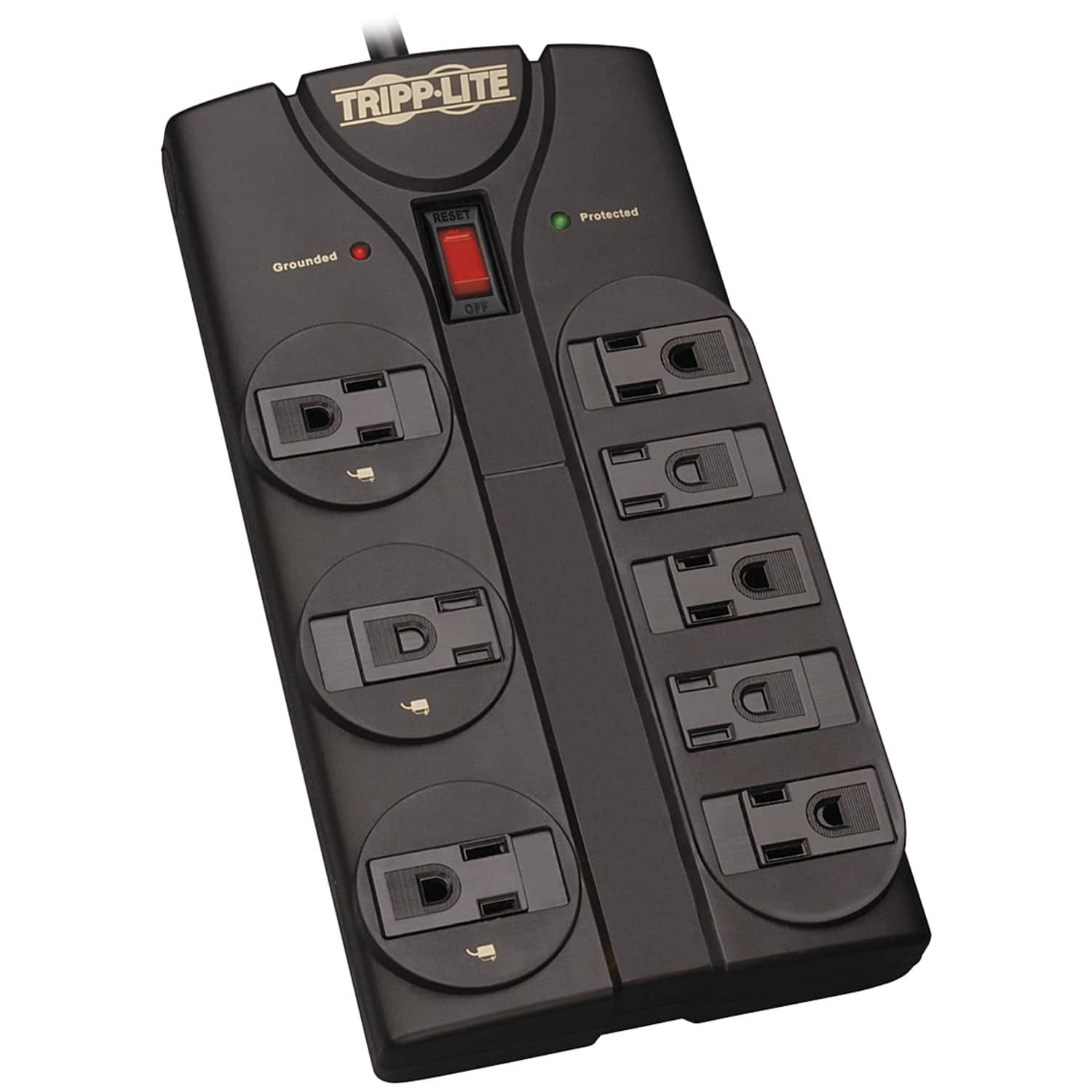 Tripp Lite - By Eaton Tlp808b Protect It! 1,440-joules Surge Protector, 8 Outlets, 8-ft. Cord, Tlp808b - Black