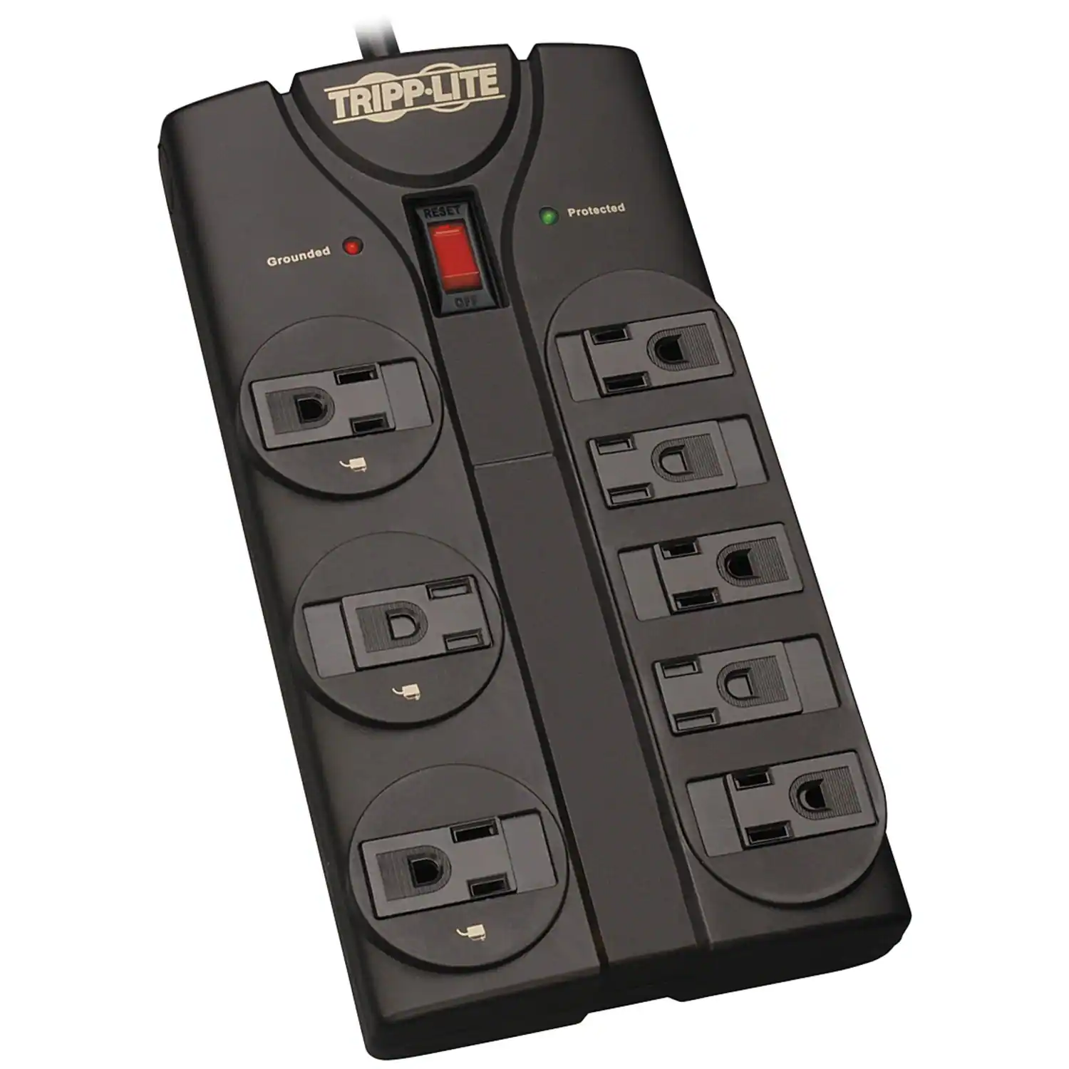 Tripp Lite - By Eaton Tlp808b Protect It! 1,440-joules Surge Protector, 8 Outlets, 8-ft. Cord, Tlp808b - Black