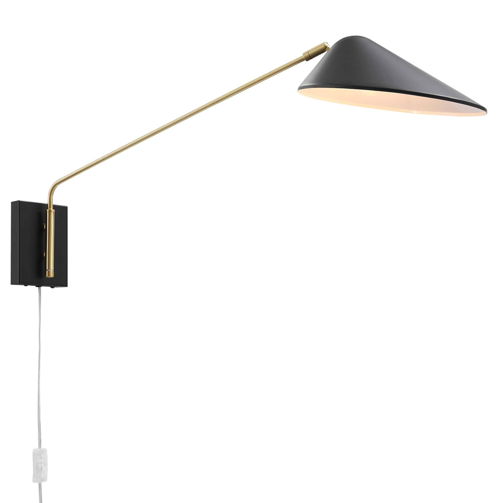 Alt View 1. Modway - Journey 24" Swing Arm Wall Sconce by Modway - Black.