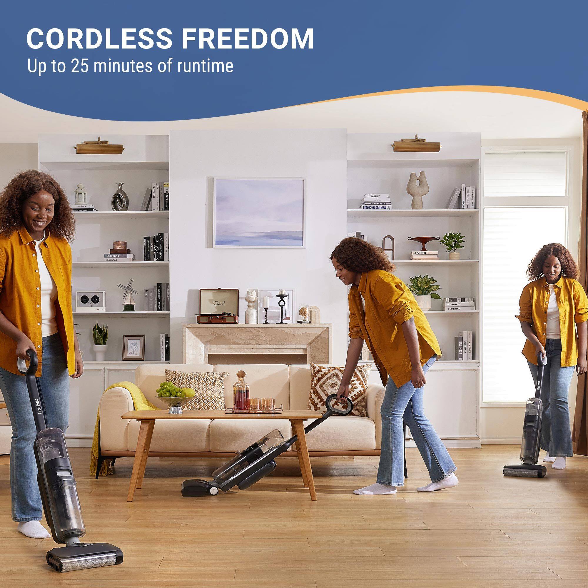 CORDLESS FREEDOM  
Up to 25 minutes of runtime