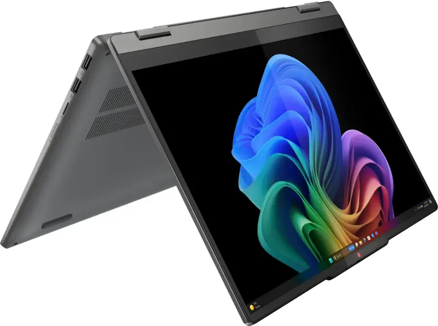 Alt View 16. Lenovo - IdeaPad 5x - Copilot+ PC - 2-in-1 14" (WUXGA) Touchscreen Laptops-  Snapdragon X Plus - 16GB - 512GB SSD - Luna Grey.