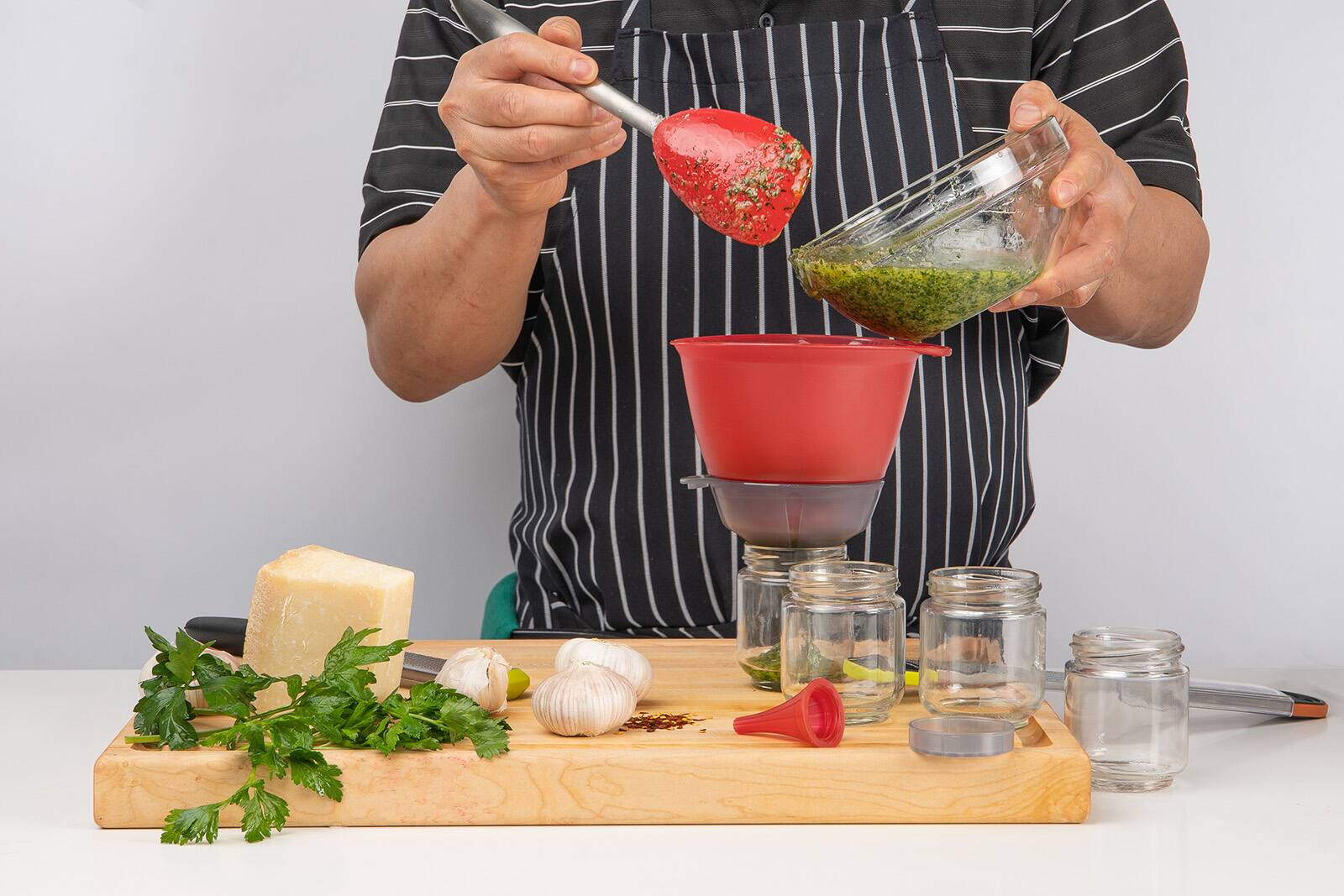 Alt View 6. Cuisipro - 3-in-1 Funnel - Red.