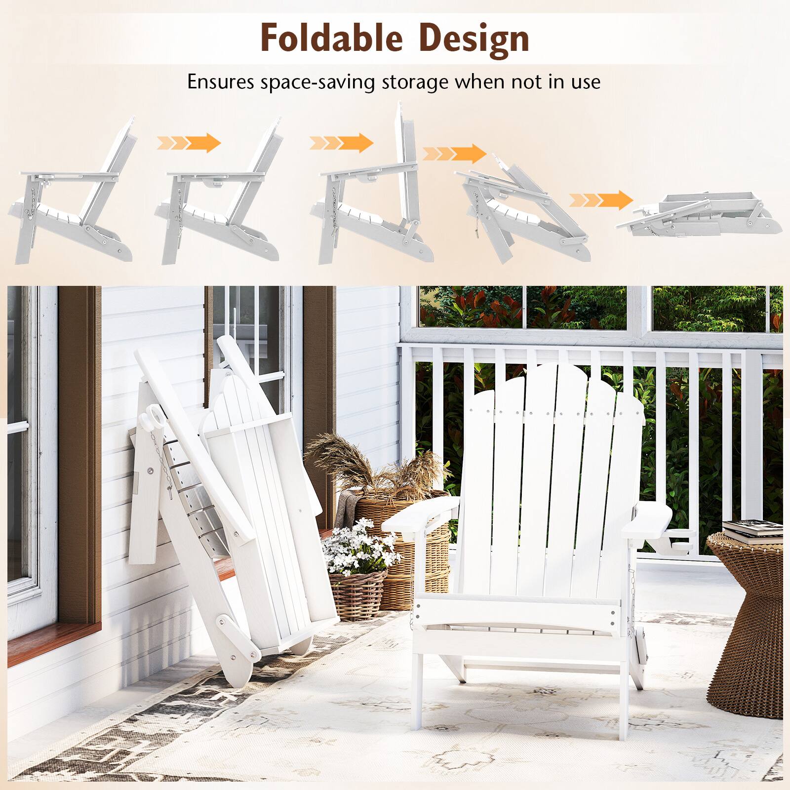 Foldable Design  
Ensures space-saving storage when not in use