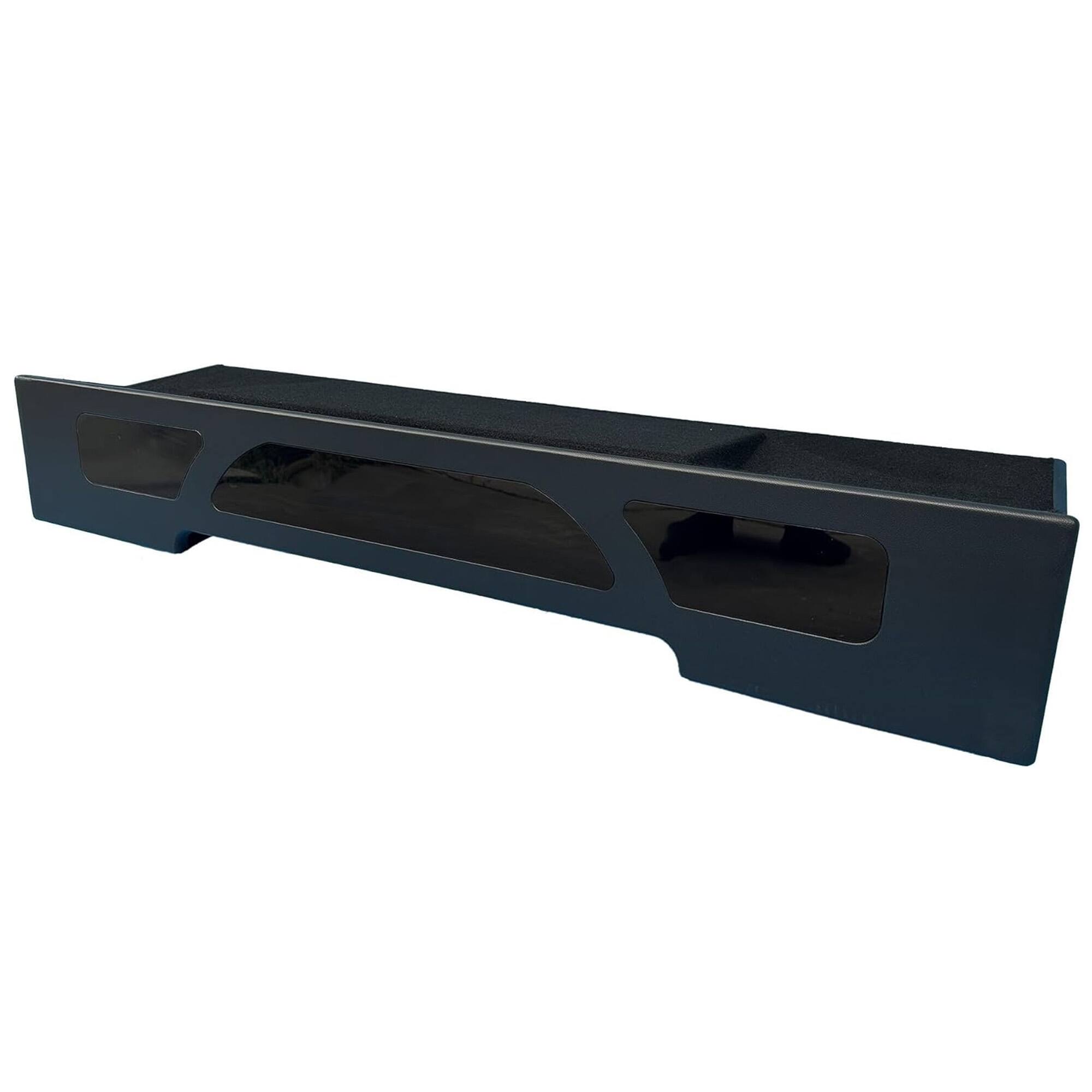 Front. QPower - QPower QLuxe Dual 10" Sealed Subwoofer Box for Ford F150 & F250/F350 Super Crew - BLACK & ACYLIC.