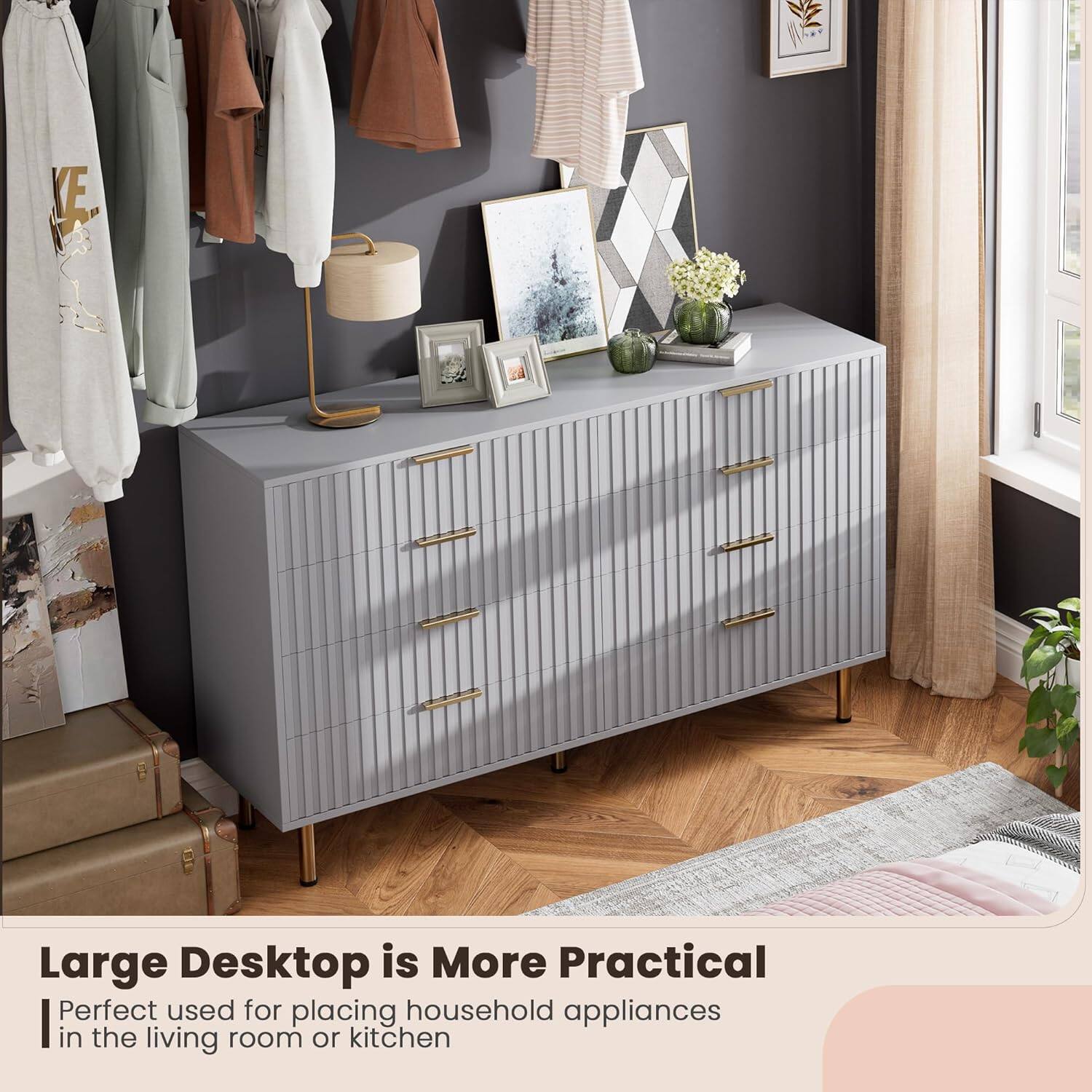 Large Desktop is More Practical

Perfect used for placing household appliances in the living room or kitchen