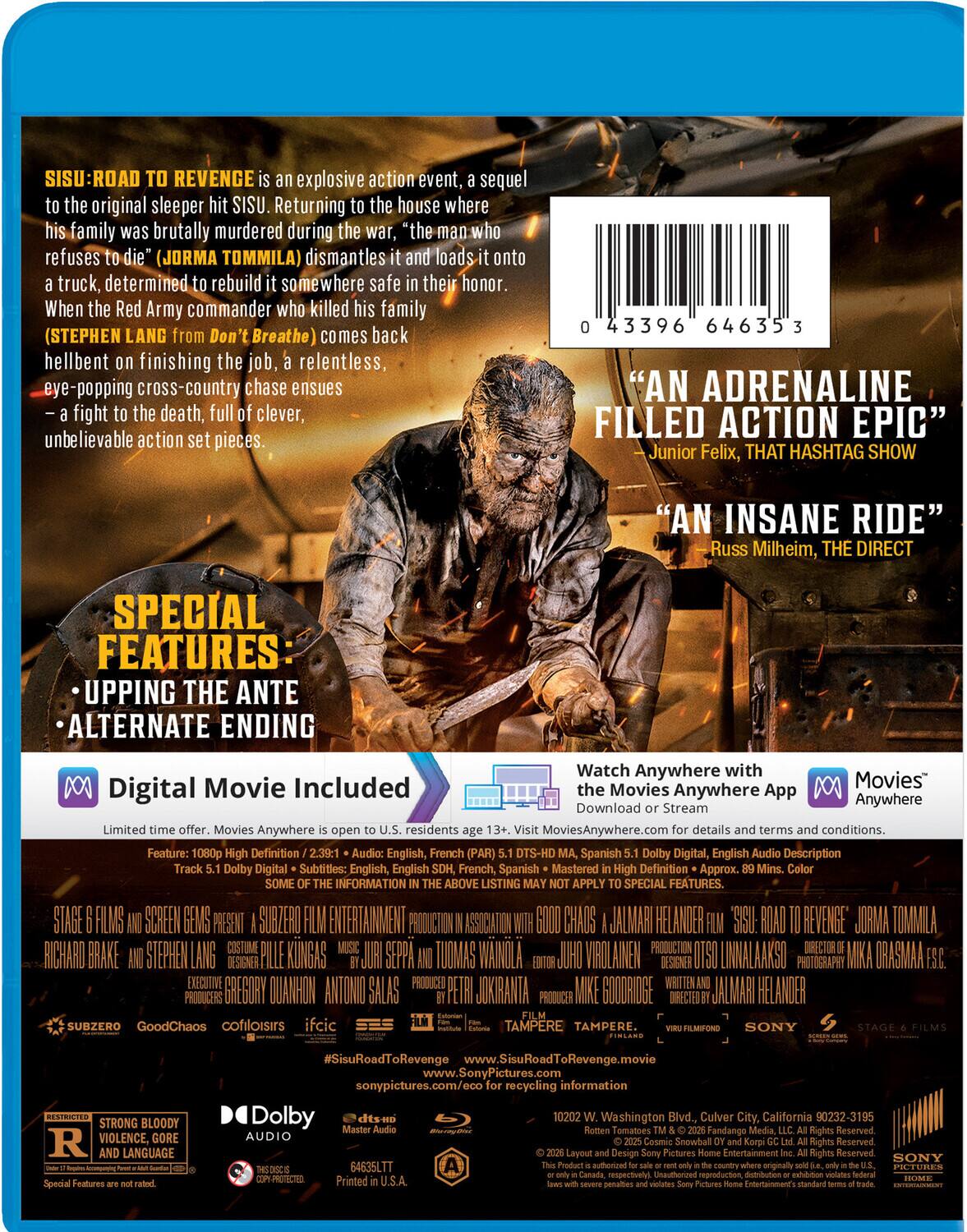 Alt View 1. Sisu: Road to Revenge   - BLU-RAY.