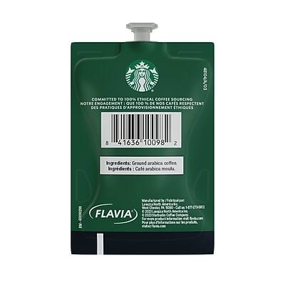 43104/A/03  
COMMITTED TO 100% ETHICAL COFFEE SOURCING  
NOTRE ENGAGEMENT QUE 100% DE NOS CAFÉS RESPECTENT DES PRATIQUES D'APPROVISIONNEMENT ÉTHIQUES  

Ingredients: Ground arabica coffee  
Ingrédients: Café arabica moulu.  

FLAVIA  
For Pour  
PA Cal 1tbe  

6 41656 10098 2  

Manufactured by: Flavia  
Manufacturé par: Flavia  
17702-3020, Canada  
www.flavia.com