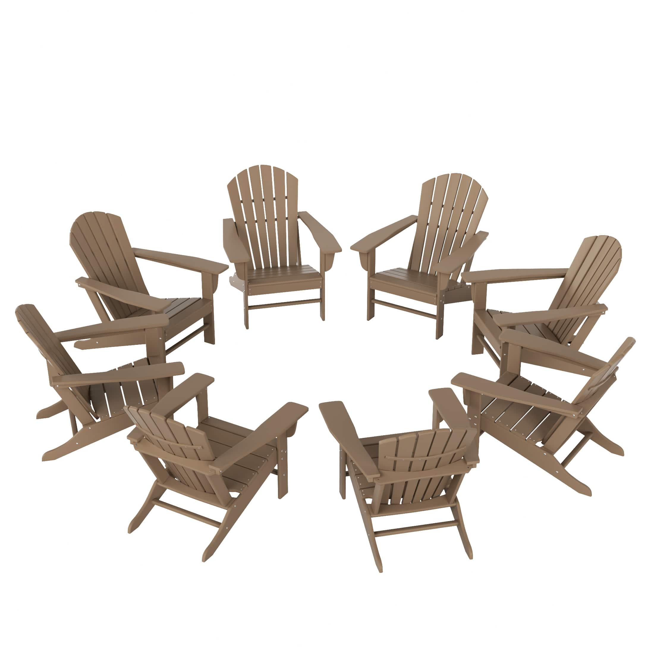 WestinTrends - Dylan Outdoor Adirondack Chair (Set of 8) - Weathered Wood price history on PriceWatchPro