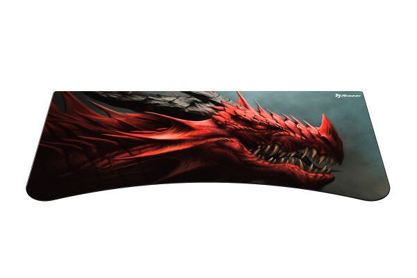 Front. Arozzi - Arozzi  Full-Surface, Interchangeable, Water-Resistant, and Washable Mouse Pad with Stitched Edges - D001 Red Dragon - Red.