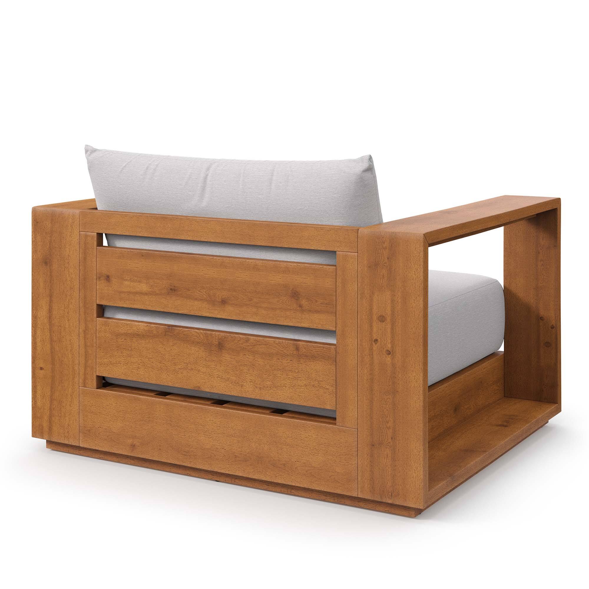 Alt View 5. Modway - Tahoe Outdoor Patio Acacia Wood Chair by Modway - Natural Light Gray.