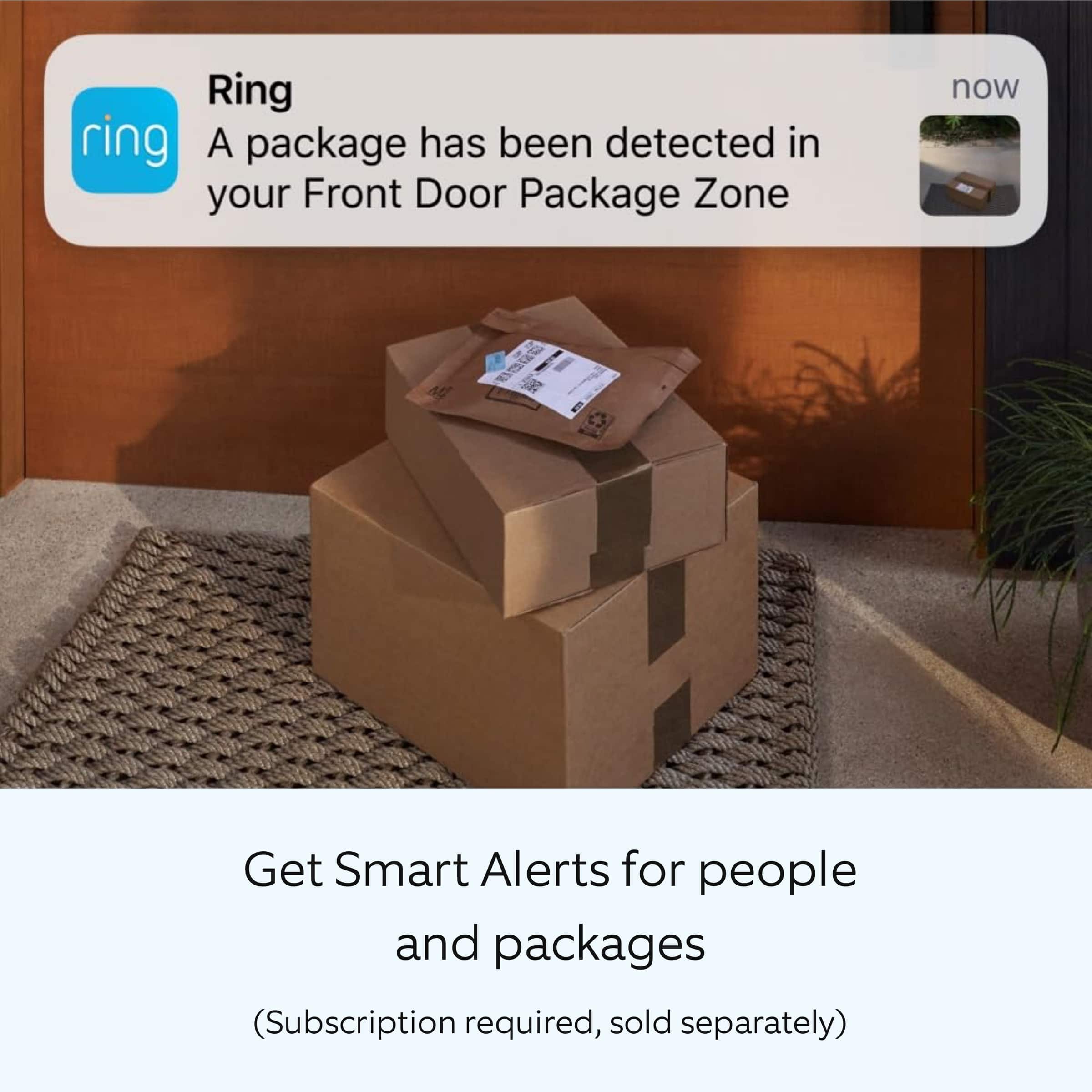 Ring Ring: Get Smart Alerts for People and Packages (Subscription Required, Sold Separately)
