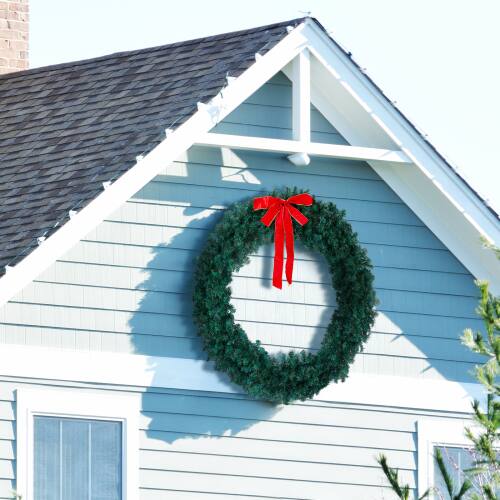 Alt View 7. Winado - 60in Perfect Christmas Wreath In/Outdoor Holiday with Lights Party Decoration - Green.
