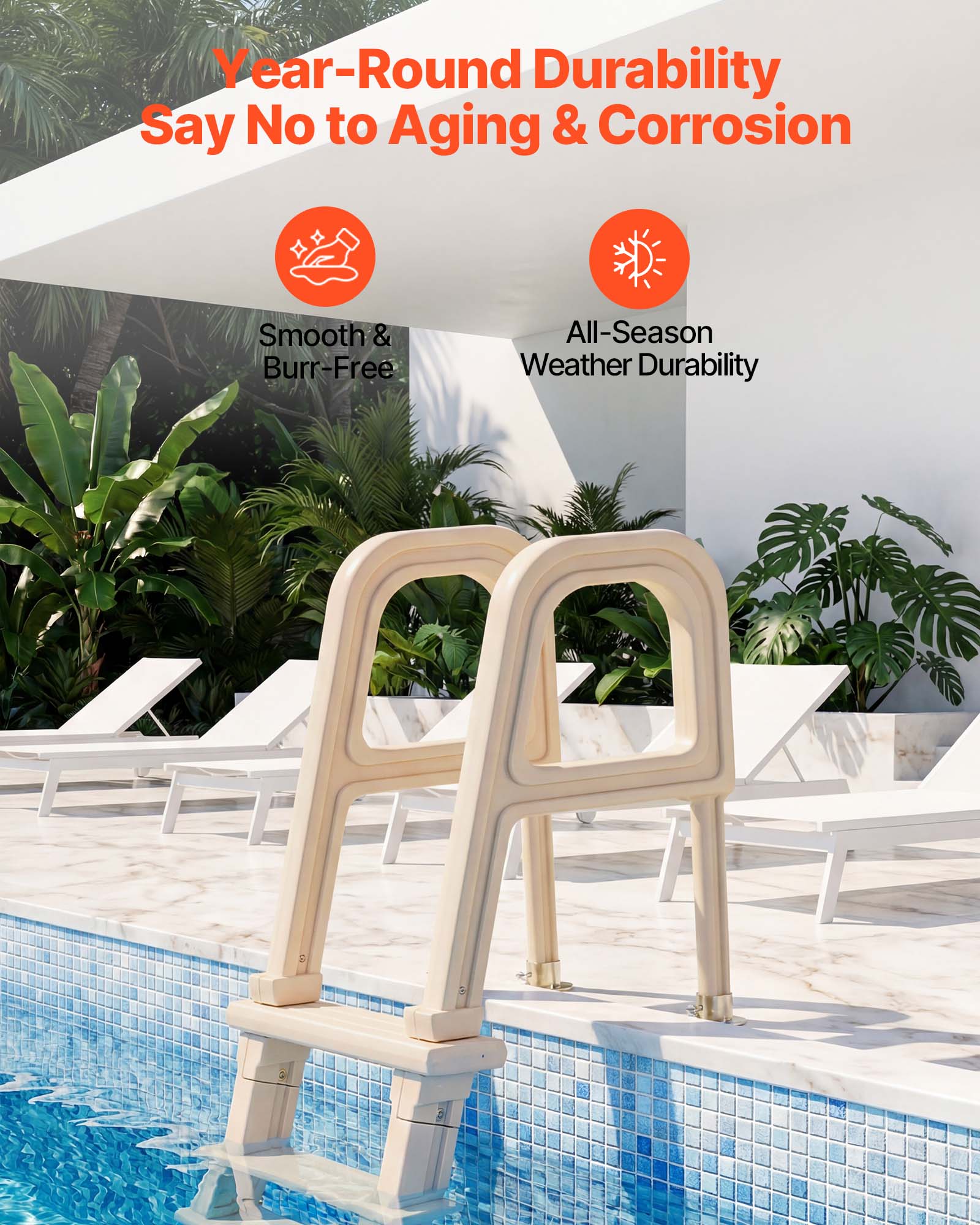 Year-Round Durability  
Say No to Aging & Corrosion  
Smooth & Burr-Free  
All-Season Weather Durability