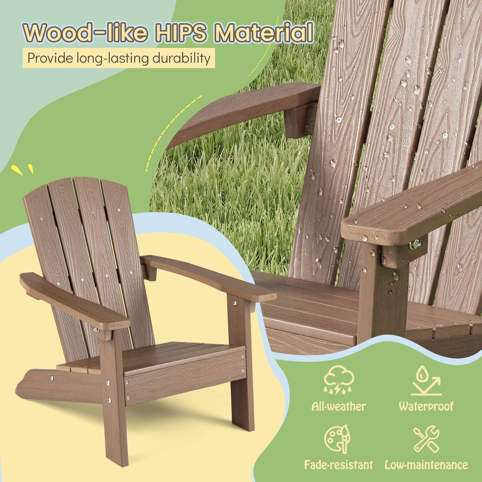 Wood-like HIPS Material  
Provide long-lasting durability  

All-weather  
Waterproof  
Fade-resistant  
Low-maintenance