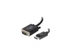 Front. Cables to Go - C2G 54331 DisplayPort Male to VGA Male Active Adapter Cable, TAA Compliant, Black (3 Feet, 0.91 Meters) - Black.