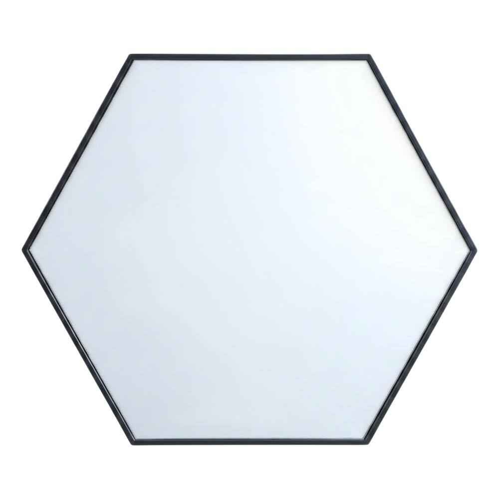 Elegant Decor - Metal frame hexagon mirror 38 inch - Black price history on PriceWatchPro