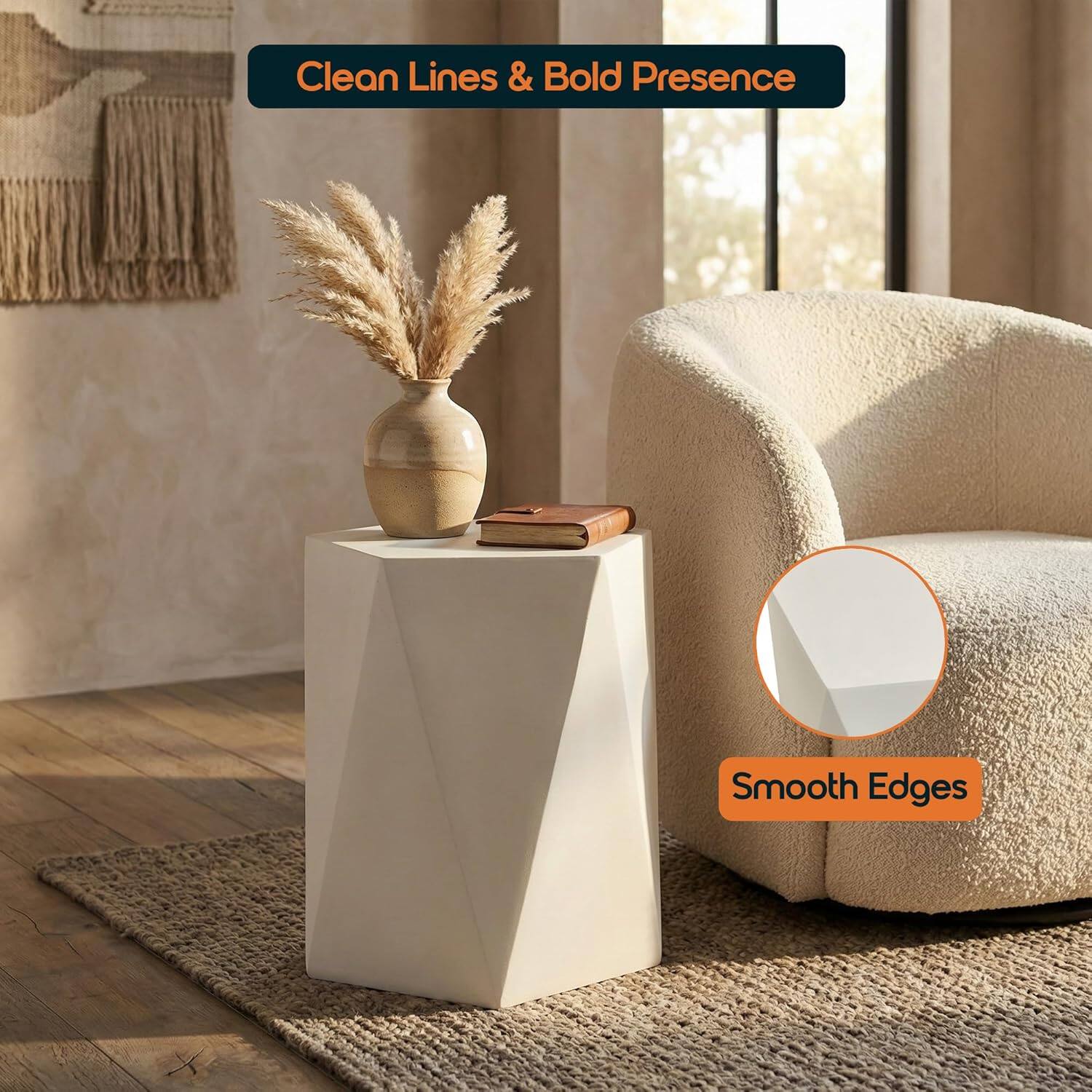 Clean Lines & Bold Presence  
Smooth Edges