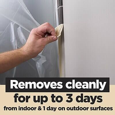 Removes cleanly for up to 3 days from indoor & 1 day on outdoor surfaces
