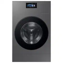 Samsung - 5.3 cu. ft. Bespoke AI Smart All-In-One Front Load Washer/Electric Dryer Combo with AI Home - Dark Steel