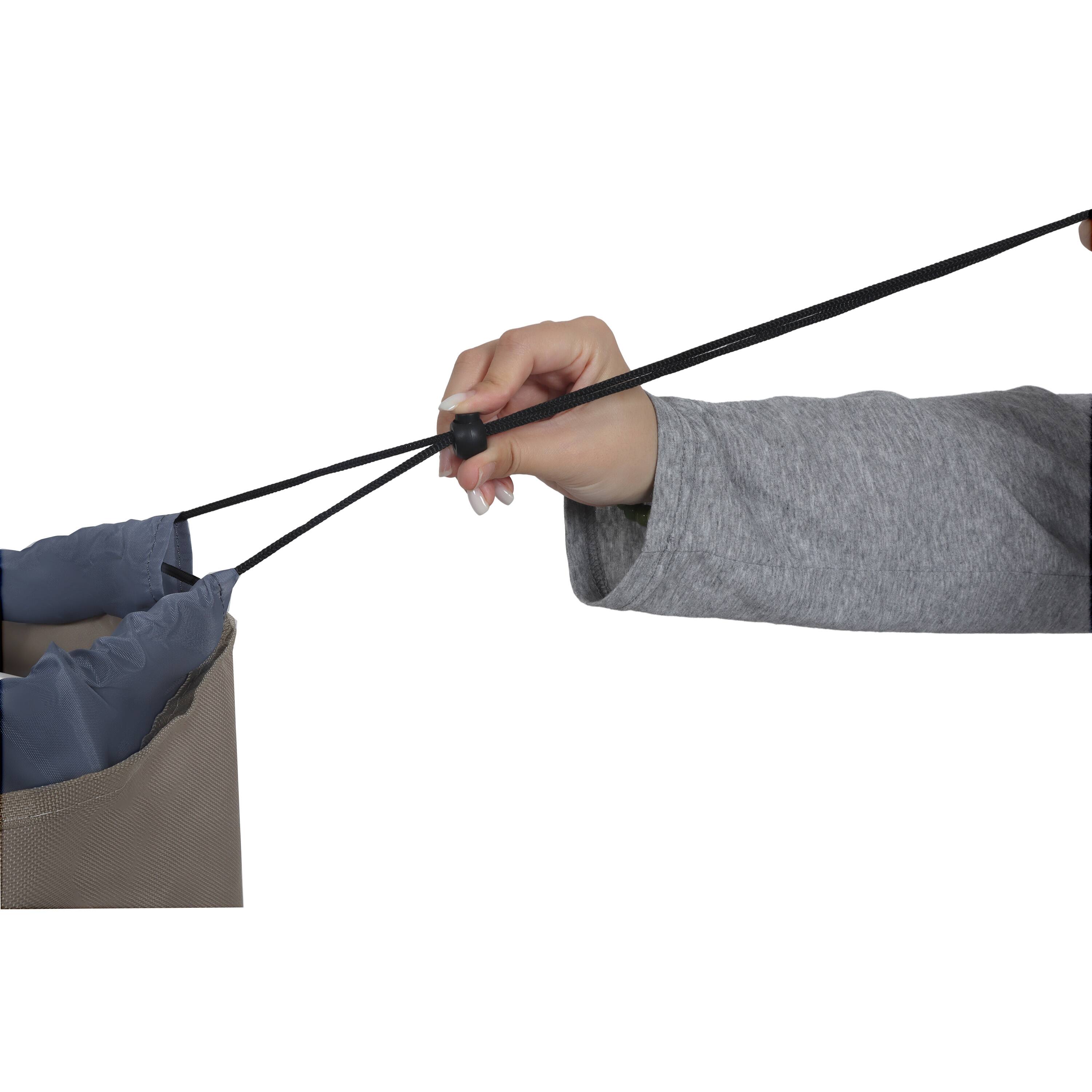 Alt View 6. Mondawe - Expandable Dual-Layer Wagon Utility Carts w/ 225LBS Capacity, 360° All-Terrain Wheels - Beige.