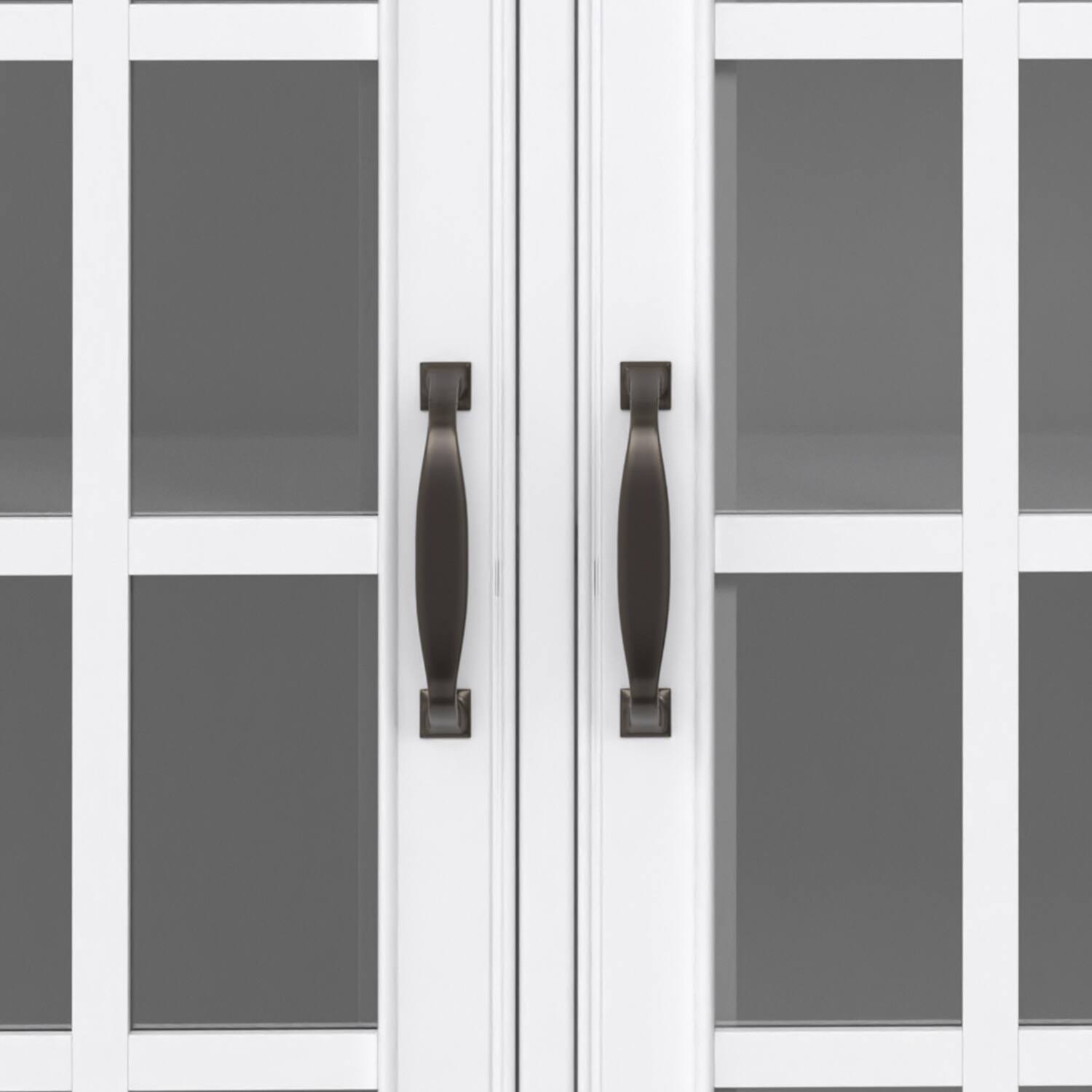 Alt View 5. Simpli Home - Connaught SOLID WOOD 60 inch Wide Traditional Wide Storage Cabinet Buffet in White - White.