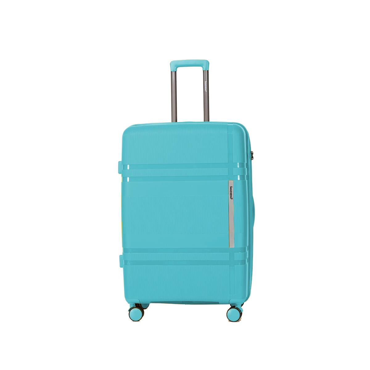 Back. APRILSOUL - Luggage Set with Rotating Wheels suitable for carry on luggage unisex lightweight travel luggage set password lock - Blue.