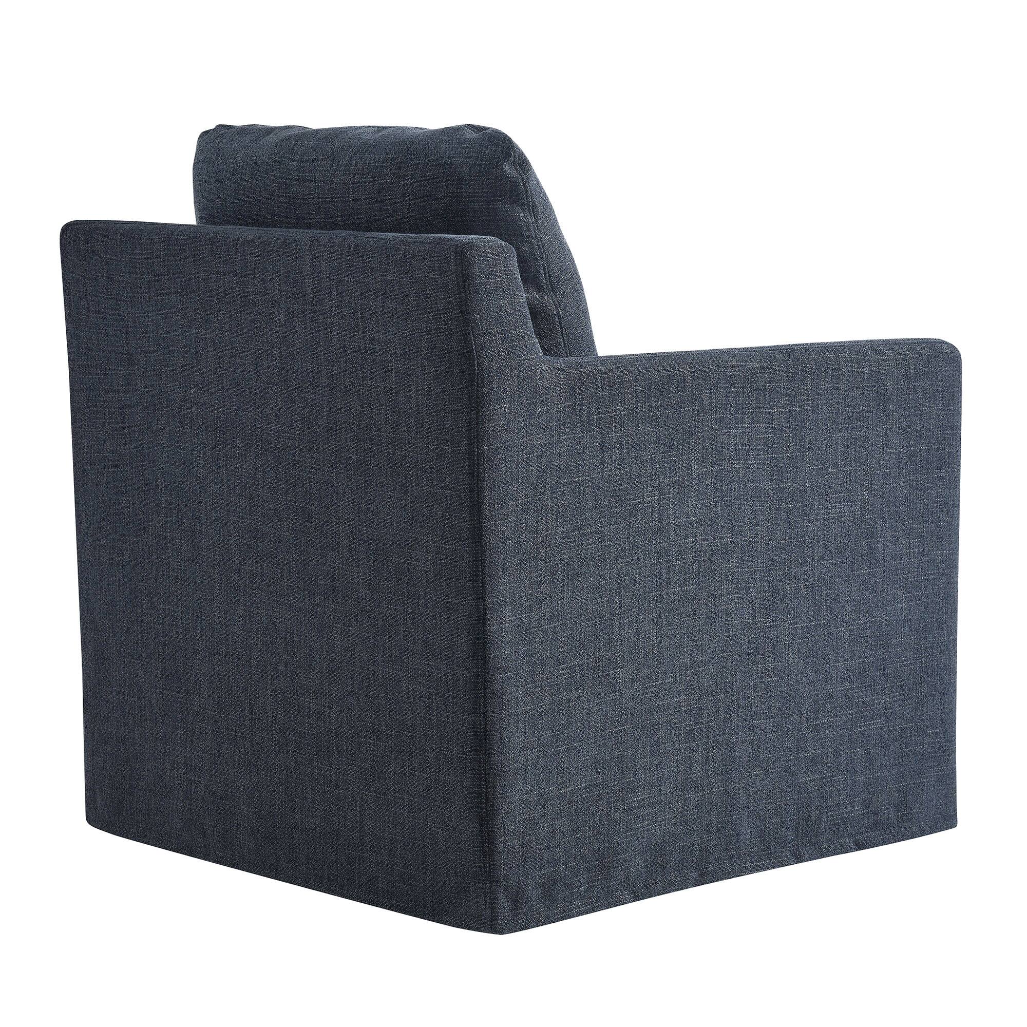 Alt View 1. Modway - Serene Fabric Slipcovered Swivel Armchair by Modway - Blue.