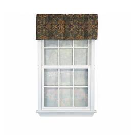 RLF Home - 100% Cotton High Quality Espadas Tailored Window Valance with 1.5" Rod Pocket 50" W X 12" L - Hunter