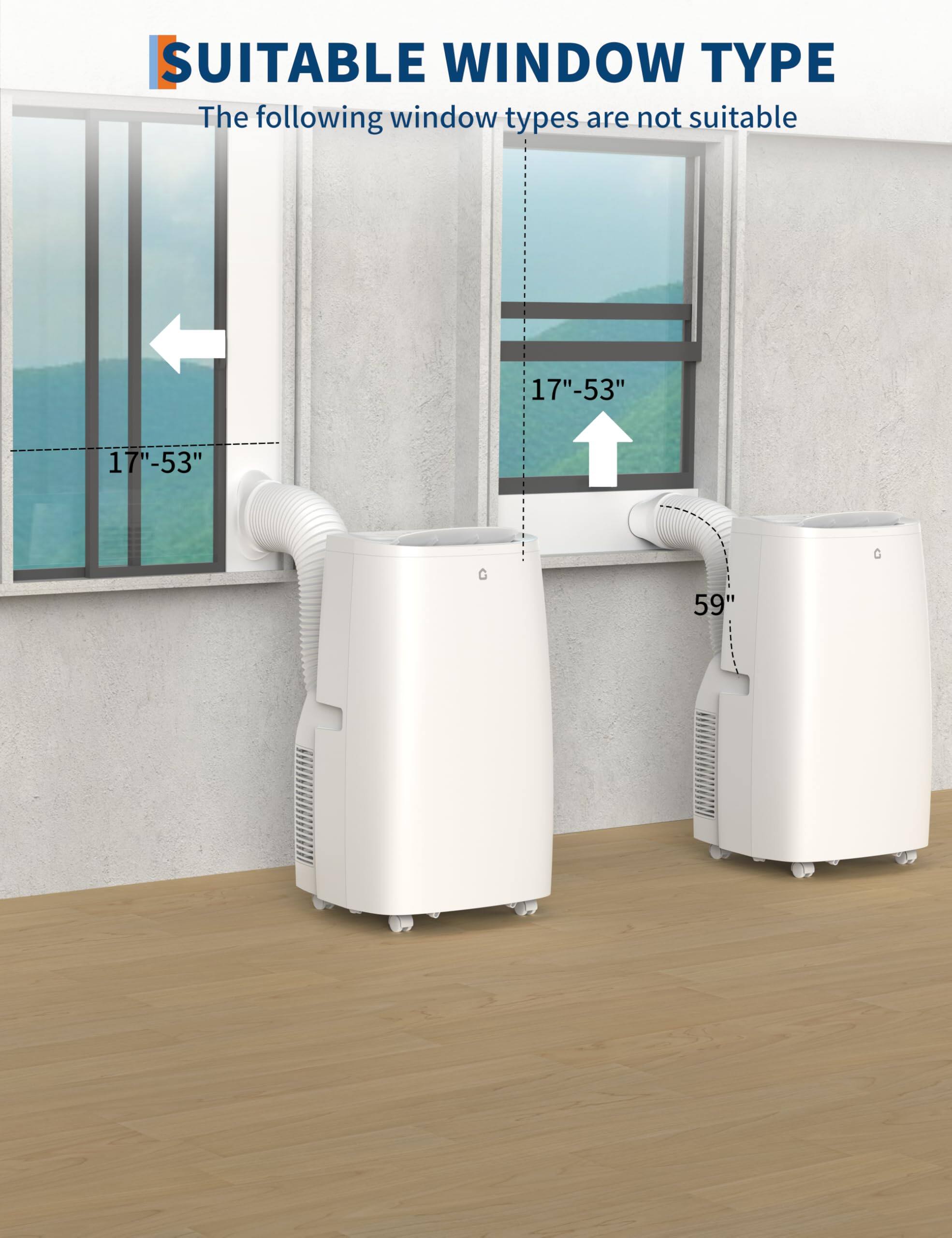SUITABLE WINDOW TYPE  
The following window types are not suitable  
17"-53"  
59"
