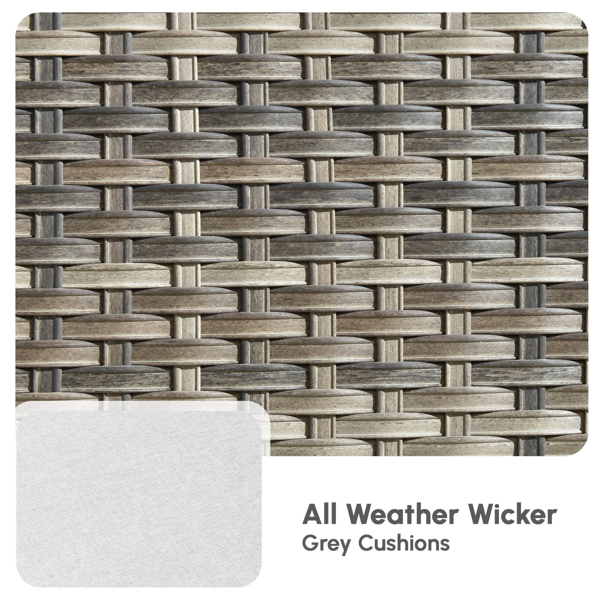 All Weather Wicker  
Grey Cushions