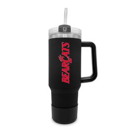The Fanatic Group - Cincinnati Bearcats 40oz. Stainless Tumbler with Handle & Removable Straw - Black