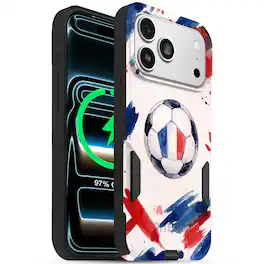 OtterBox - France Soccer Phone Case - Commuter Magsafe Series - Multicolored