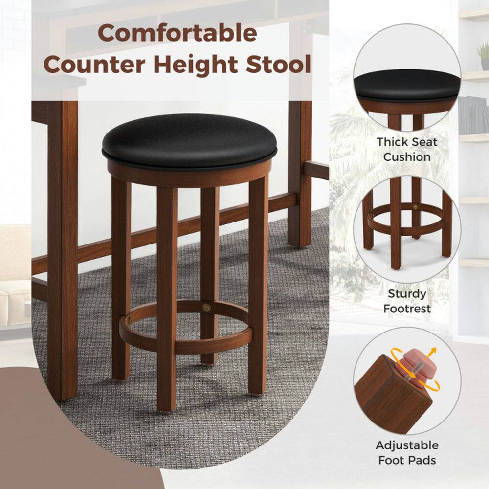 Comfortable Counter Height Stool

- Thick Seat Cushion
- Sturdy Footrest
- Adjustable Foot Pads