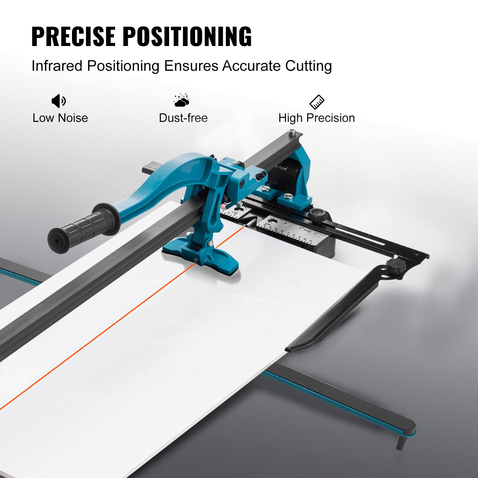 PRECISE POSITIONING  
Infrared Positioning Ensures Accurate Cutting  
Low Noise  
Dust-free  
High Precision