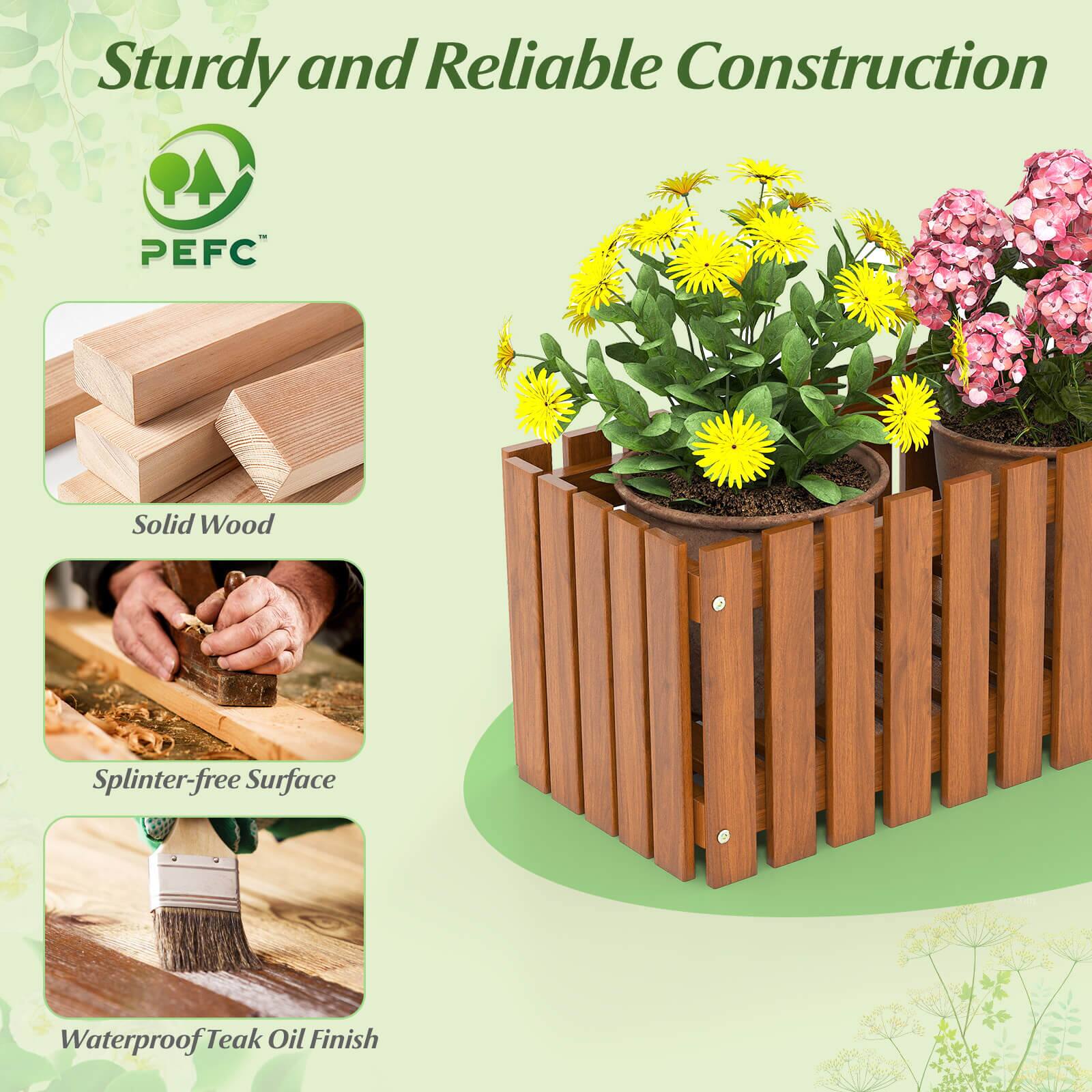 Sturdy and Reliable Construction

PEFC

Solid Wood

Splinter-free Surface

Waterproof Teak Oil Finish